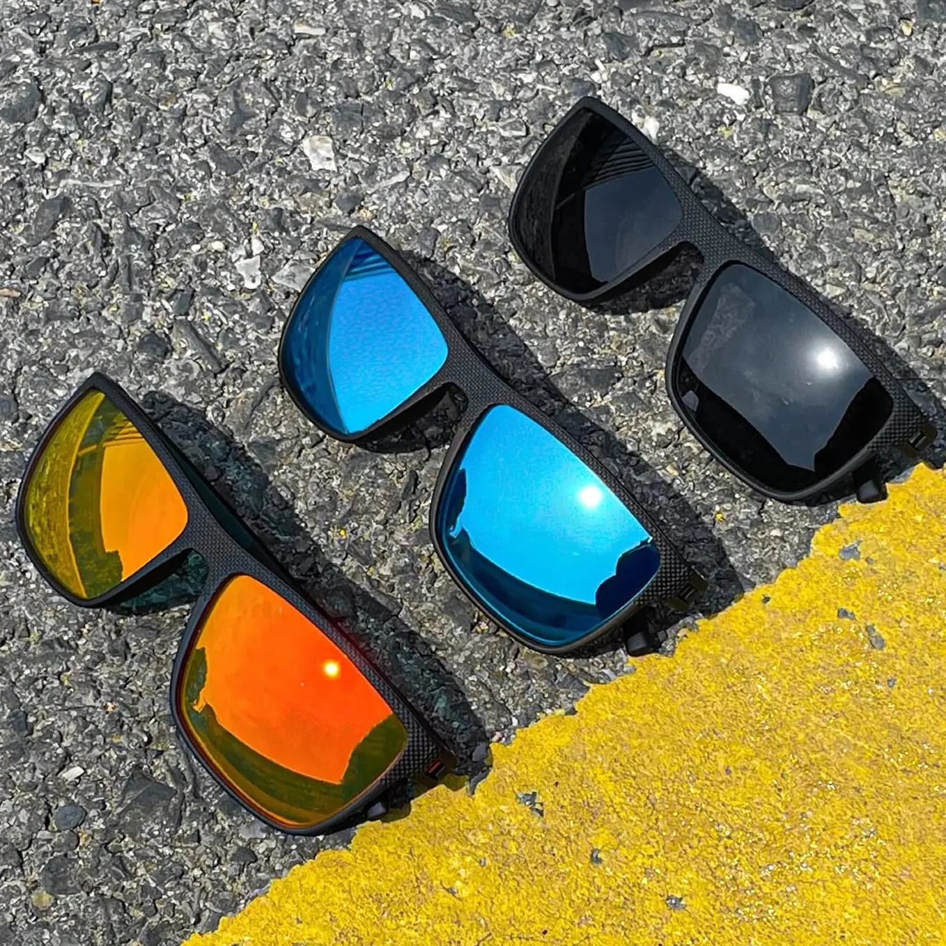 3 pairs of simple polarized square sunglasses with lightweight and durable frames, suitable for men and women, suitable for daily wear, commuting and travel, providing UV400 protection and comfortable eye protection.