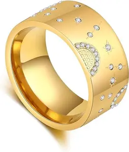 MYTYS Shining Meteor Cubic Zirconia Rings for Women Elegant Design with Brilliant Sparkle Perfect Gift for Special Occasions