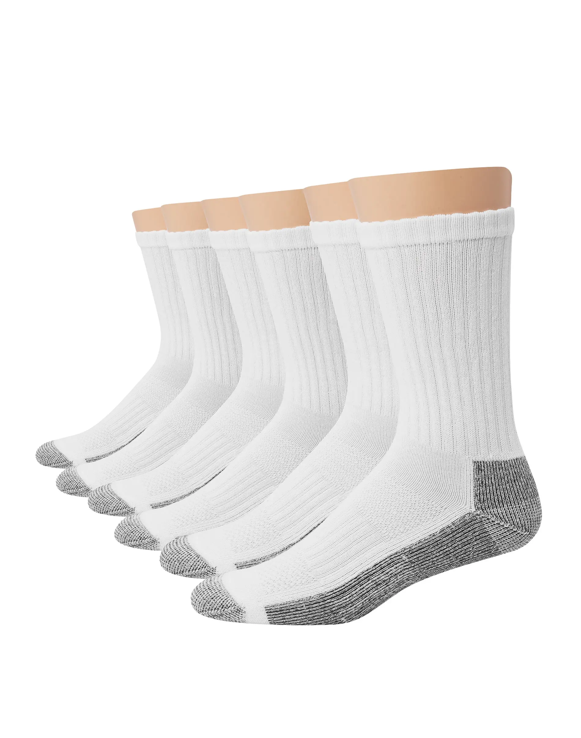 Hanes Men's Big & Tall Work Crew Socks 6-pairs Underwear Multi Pack Comfortable Fit Soft Stretch Fabric Breathable Hmw184
