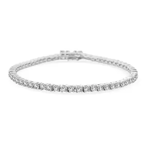 Luxuriant Lab Grown Diamond G-H SI 3.85 ctw Tennis Bracelet in Rhodium Over Sterling Silver 6.50 In Christmas Gifts