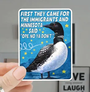 Minnesota Rebel Alliance Sticker, MN State Bird Loon Protest Sticker, Political Resistance Vinyl Decal,Progressive Minnesota ,Laptop Water Bottle Decal Sticker