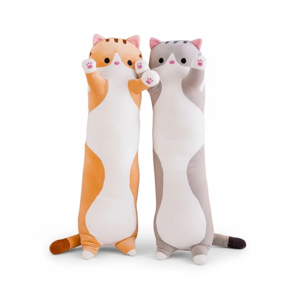 Long Cat Plush Pillow 26 Inch Soft Stuffed Animal Kids Gift Long Cat Plush Pillow 26 Inch Soft Stuffed Animal Kids Gift