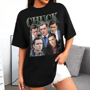Chuck Bass Gossip Girl Season 2 Vintage T-Shirt, Ed Westwick As Chuck Bass in Gossip Girl Movie Shirt,  Gift For Movies Lovers Casual Clothing Fabric