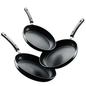 Utopia Kitchen 3 - Piece Non-Stick Frying Pan Set – Includes 8", 9.5", & 11" Pans with Induction Bottom Durable Nonstick Coating, Handle for Comfort, & Dishwasher Safe! Aluminium Ceramic Cookware Cooking