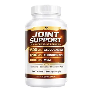 Dietary Healthcare Joint Support Supplement with Glucosamine, Chondroitin, Turmeric, MSM, Boswellia - Summervibes Formula for Knees, Back Stiffness Relief, 60 Tablets