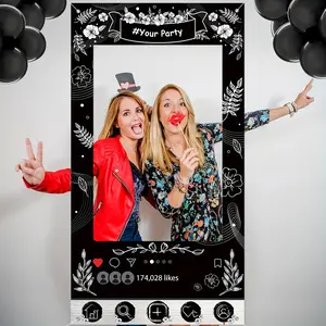 Party decorations, social media photo booth props, fun mobile phone selfie frames, as well as background fabrics for birthdays, anniversaries and weddings. wwx