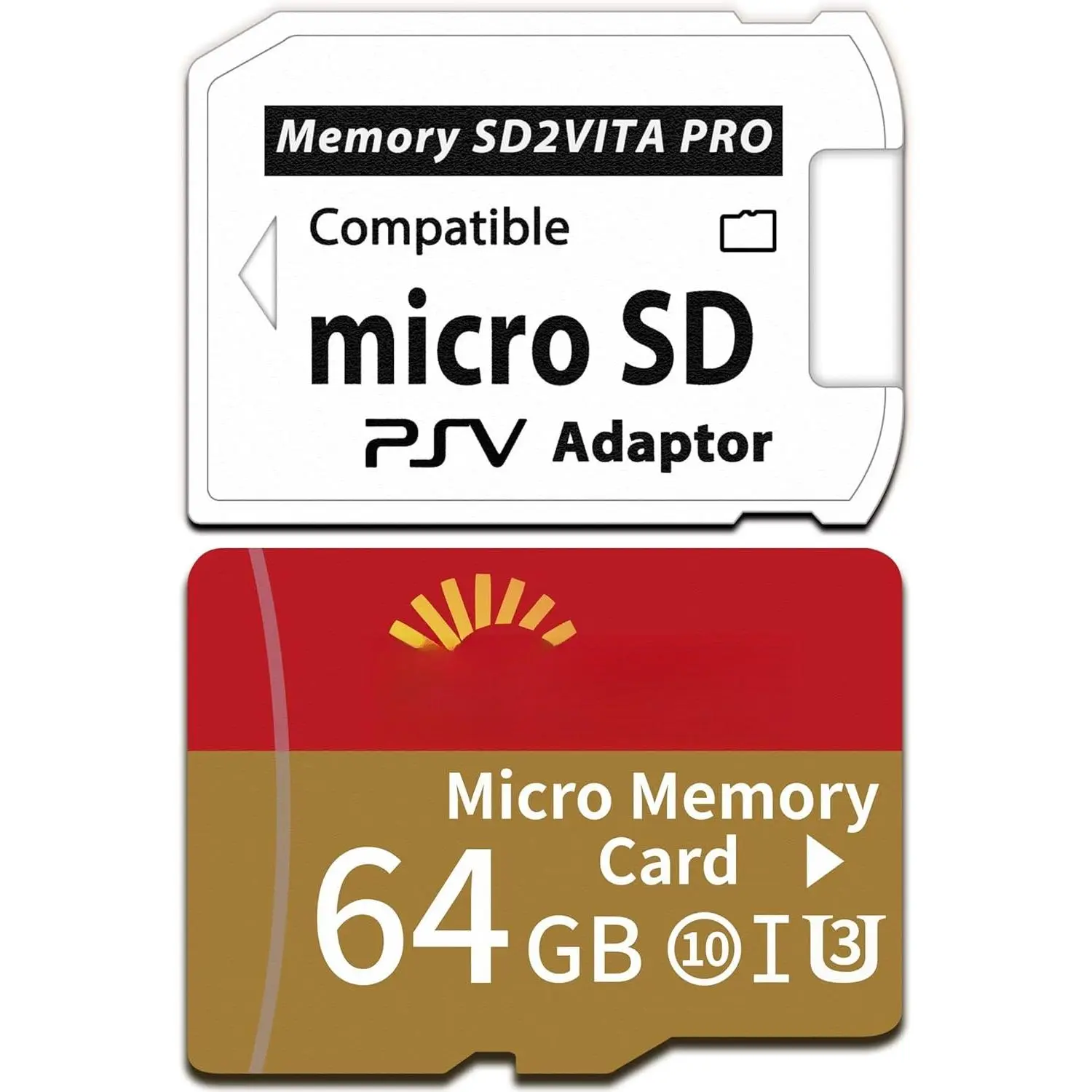 STANDARD GOODS SD2Vita 6.0 PS Vita Memory Card Adapter with 64GB  SD Card, High Speed microSDXC UHS-I Flash Memory Card with PSV  SD Card Adapter for PSV 1000/2000 PSTV FW 3.60 HENkaku Enso System