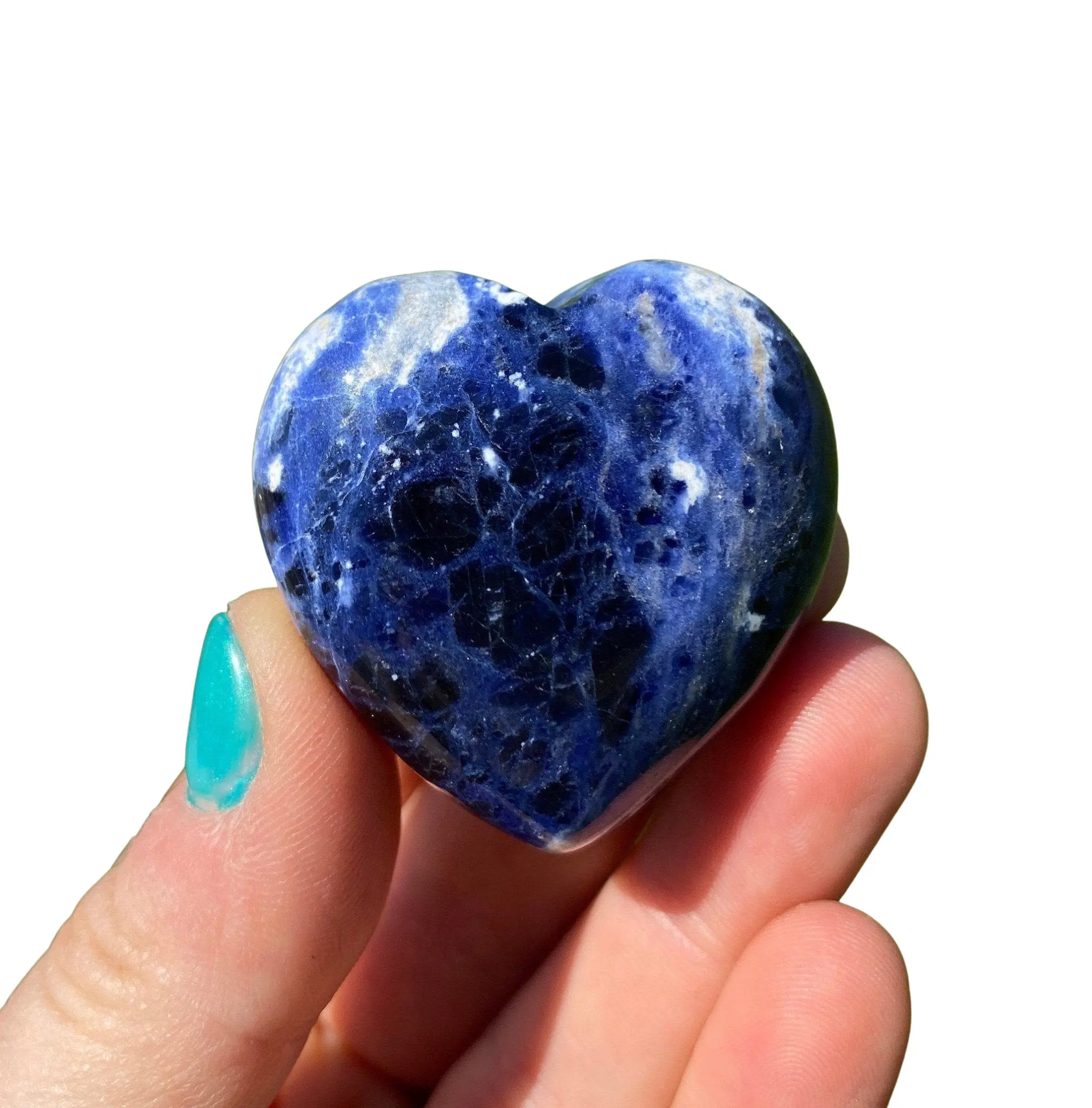 Sodalite Heart Polished Stone - Natural Gemstone for Healing and Meditation