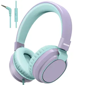 MIDOLA H01 Wired Over-Ear Headphones - Hi-Fi Audio Electronic, Foldable Gaming Headsets with Noise Cancellation, Dual Mic, Comfort Wear for Students, Daily Commute