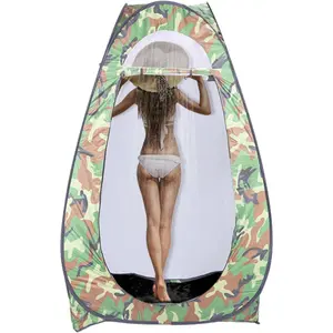 Ubesgoo Pop Up Shower Tent, Instant Privacy Camping Changing & Toilet Tent, 6.23FT Portable Outdoor Shelter for Hiking Fishing Picnic Beach with Carring Bag 4 Stakes