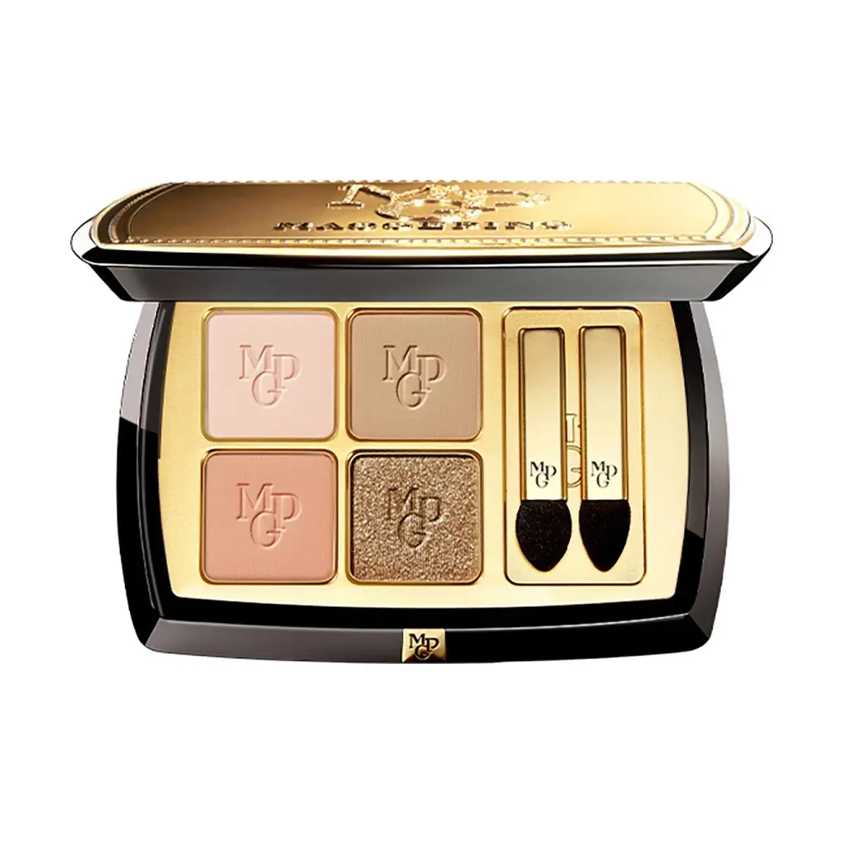 MAOGEPING MGP 4-Color Eyeshadow Palette | #02 White Tea Champagne, #104+#101+#113+#304 | Cool Beauty Tone | Highly Pigmented Shimmer Matte Finish | Long-Lasting Makeup