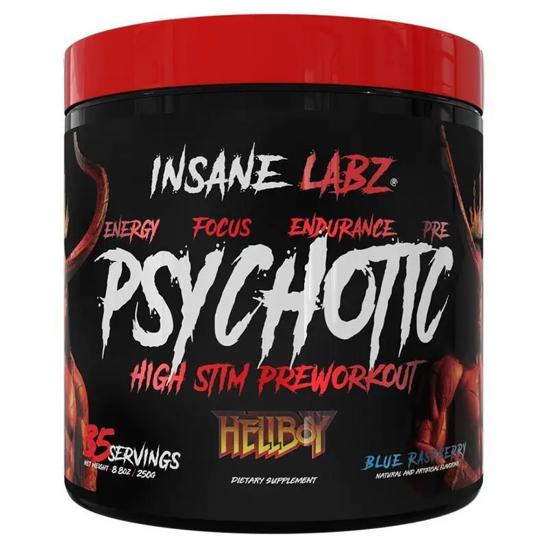 Insane Labz Psychotic Hellboy Pre-Workout Fitness Supplement for Energy & Focus Support
