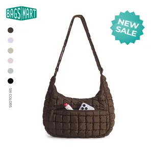 【NEW IN】BAGSMART Crossbody Bags for Women,Quilted Lightweight Shoulder Handbags with Adjustable Strap, Crescent Shoulder Bag, Puffer Purse Shoulder, Easy Clean Hobo Bag for Daily Use Travel Essentials
