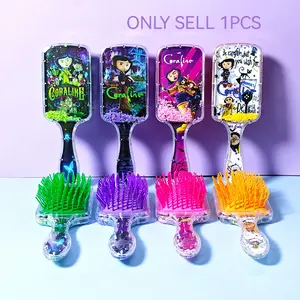 Cartoon High-Quality Long Handle Sofa Comb, Universal Styling Tool for Women, Portable Cartoon Character Hair Brush, Multi-Color Soft Bristles