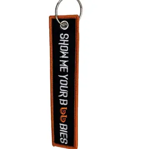 Show Me Your Boobies KeyTag keychain Color - Orange
