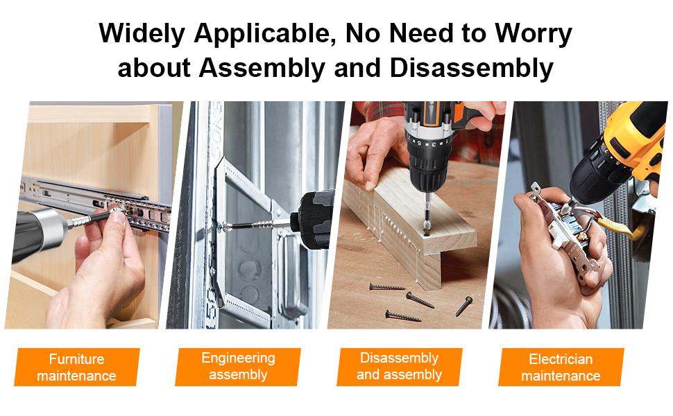 24/18/12/6Pcs  K5 Anti Slip Impact Driver Bit Set Magnetic Screwdriver Bits High-Magnetic Anti Slip Drill Bits for Power Tools Strong Durability for DIY Home Repair & Woodworking Projects