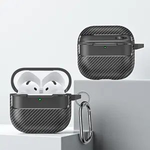 Fiber Texture Shockproof Earphone Case for AirPods 4, AirPods 3, AirPods Pro 2, AirPods Pro, AirPods 1/2, Durable Protection for Your Earbuds