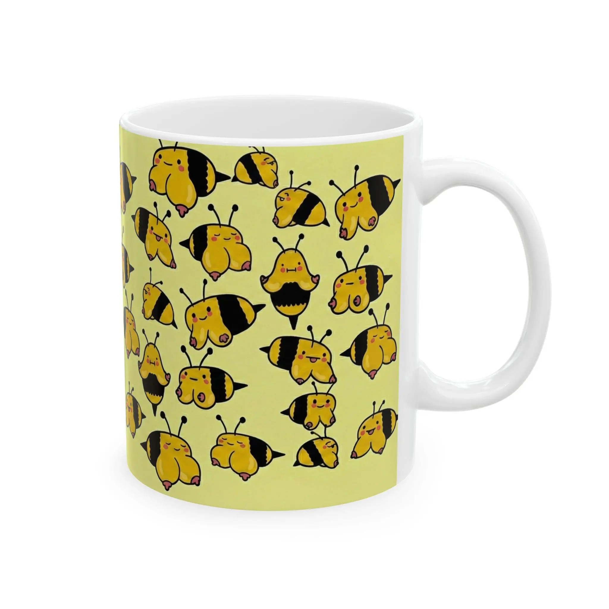 [SALE UP TO 50%] Boobees Bee Mug, Funny Bumblebee Coffee Cup, Naughty Adult Humor Ceramic Mug 11oz 15oz, Coworker Gift, Best Friend Gift