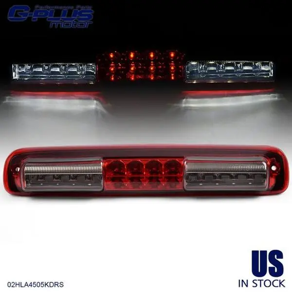 G-PLUS Third Brake Light Fit For 1999-2006 Chevy Silverado 2500 HD Red/Smoke Lens 3rd Brake Tail Light Third Brake Light