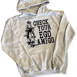 Western cowboy hoodie, Check Your Ego Amigo Westernn clothing Hoodie, western outfits women, #western tops