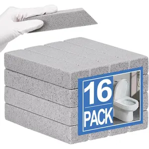 16 Pack Pumice Stone Toilet Bowl Cleaning, Powerfully Pumice Stick for Cleaning Hard Water Rings, Calcium Buildup, Rust, Pumice Stone for Cleaning Toilets, Tubs, Grills, Swimming Pools, Sinks