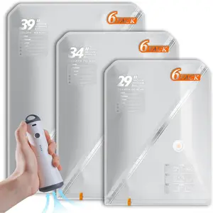 18 Pack Vacuum Storage Bags Set with Rechargeable Wireless Pump Large/Medium/Small Vacuum Seal Bags for Clothing Travel and Home, Compression Packing for Comforters, Blankets and Bedding