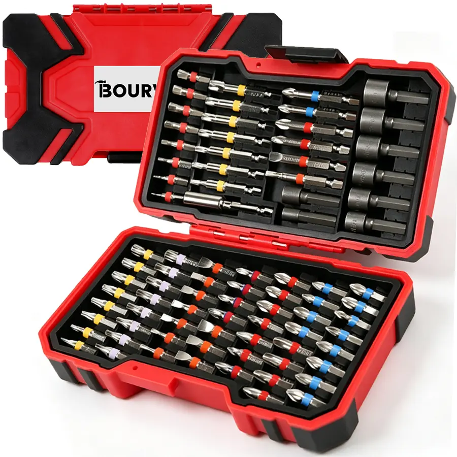 83PCS S2 Steel Impact Drill Bit Set, Magnetic Screwdriver, Star Hex Wrench, Cross Slot, Flat Blade, Square Head Torx Bits Kit, Drill Bits Sets