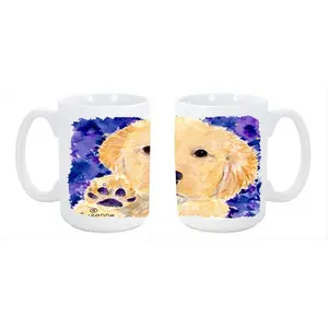 212 MAIN Golden Retriever Ceramic Coffee Mug - 15oz Large Reusable Animal Character Mug, Microwave-Safe, Dishwasher-Safe Novelty Animal Drinkware for Coffee, Tea, Animal Character Mugs, Novelty Animal Mugs