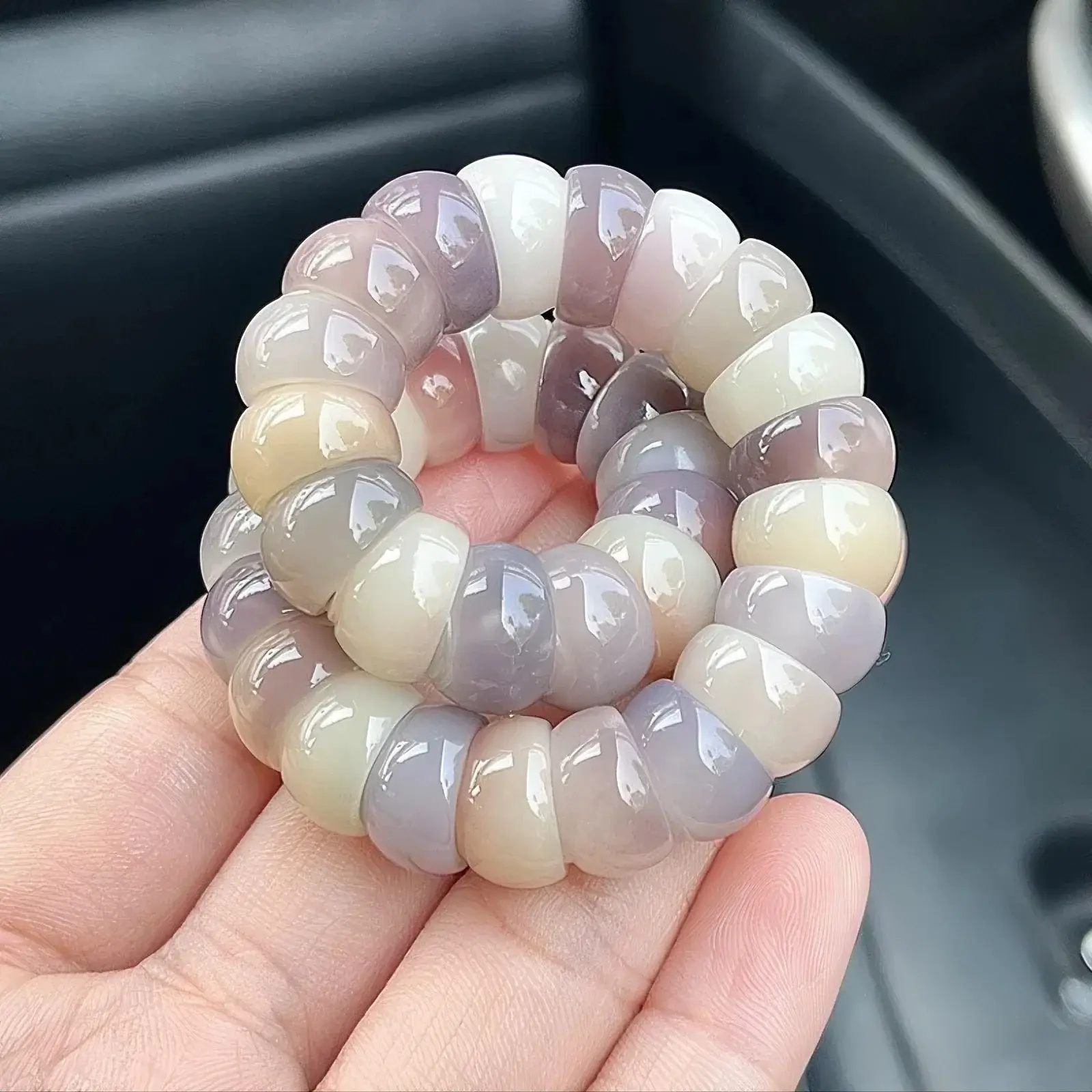 Large intestine | Bodhi beads bracelet purple handmade bowl shaped beads stress relieving toys natural material limited time special insomnia relief spiritual gifts unique style adjustable bead design bracelets for women Human catnip