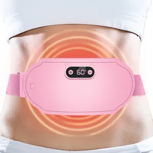 Portable Heating Pads Period Cramps: FSA HSA Eligible 6 Heat Levels and 6 Massage Modes Cramps Pain Relief Electric Cordless Menstrual Heating Pad for Back Pain & Cramps Pink