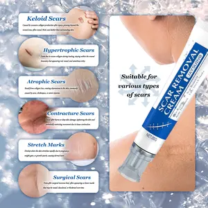 2 Professional Scar Removal Gels, Advanced Silicone Scar Removal Cream for Burn,Acne Old Scar Removal Cream for Face & Body | Fades Dark Scars