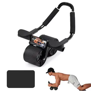 Ab Roller Wheel with Elbow Support, Automatic Rebound Ab Roller for Abdominal Exercise Machine,Abs Workout Equipment,Trainer Fitness Belly Training for Men & Women #abrollerwithelbowsupport #outdoor fun #tiktokmadebuymit #fitnessmusthaves #homeworkout fat