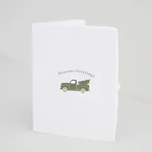 Seasons Greetings | Christmas Holiday Truck Folded Greeting Card