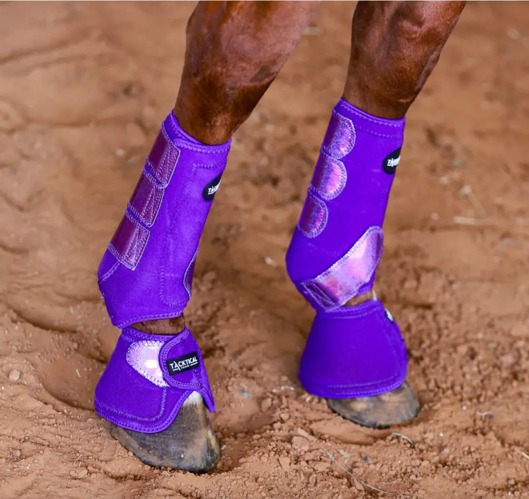 PURPLE WITH SPARKLE VELCRO SPLINT BOOT (PAIR)
