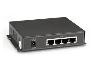 Black Box Gigabit Ethernet (1000-Mbps) PoE+ Switch - (1) 10/100/1000-Mbps Copper RJ45 - (4) RJ45 PoE+ LPB1205A-R2 Black Box Gigabit Ethernet (1000-Mbps) PoE+ Switch - (1) 10/100/1000-Mbps Copper RJ45 - (4) RJ45 PoE+ LPB1205A-R2