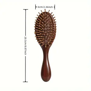 Sandalwood Air Cushion Comb-Anti-Static, Relaxing Combing and Massage Brush, Suitable for Hair Care and Home Cleaning
