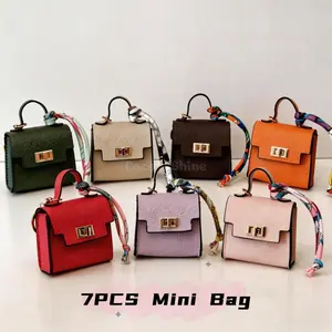 7-Day Mini Keychain Organizer,7pcs—Portable Coin Purse & Earbud Case, Bag Accessory. Gift for Women Trending on dealsforyoudays Fashion Purses Top Handle Handbags