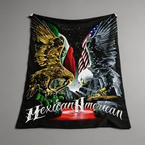 Mexican American Cultural Design Classic Style Blanket - Soft Material Throw for Relaxation, Cultural Decor, Versatile Use, Classic Style Blankets
