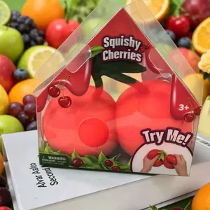 Squishy Cherry Jumbo Large Squish Fruit ToyRare Find Sensory Viral Fidget Original