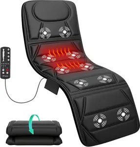 Full Body Massager Mat with Heat And Shiatsu Neck Massager Pillow, Lumbar Traction And, 10 Vibration Motors And Back Heating Pad, Full Body Massager for Neck Back Waist Hip Leg, Massage Gift for Mom/Dad/Women/Men,bed mat