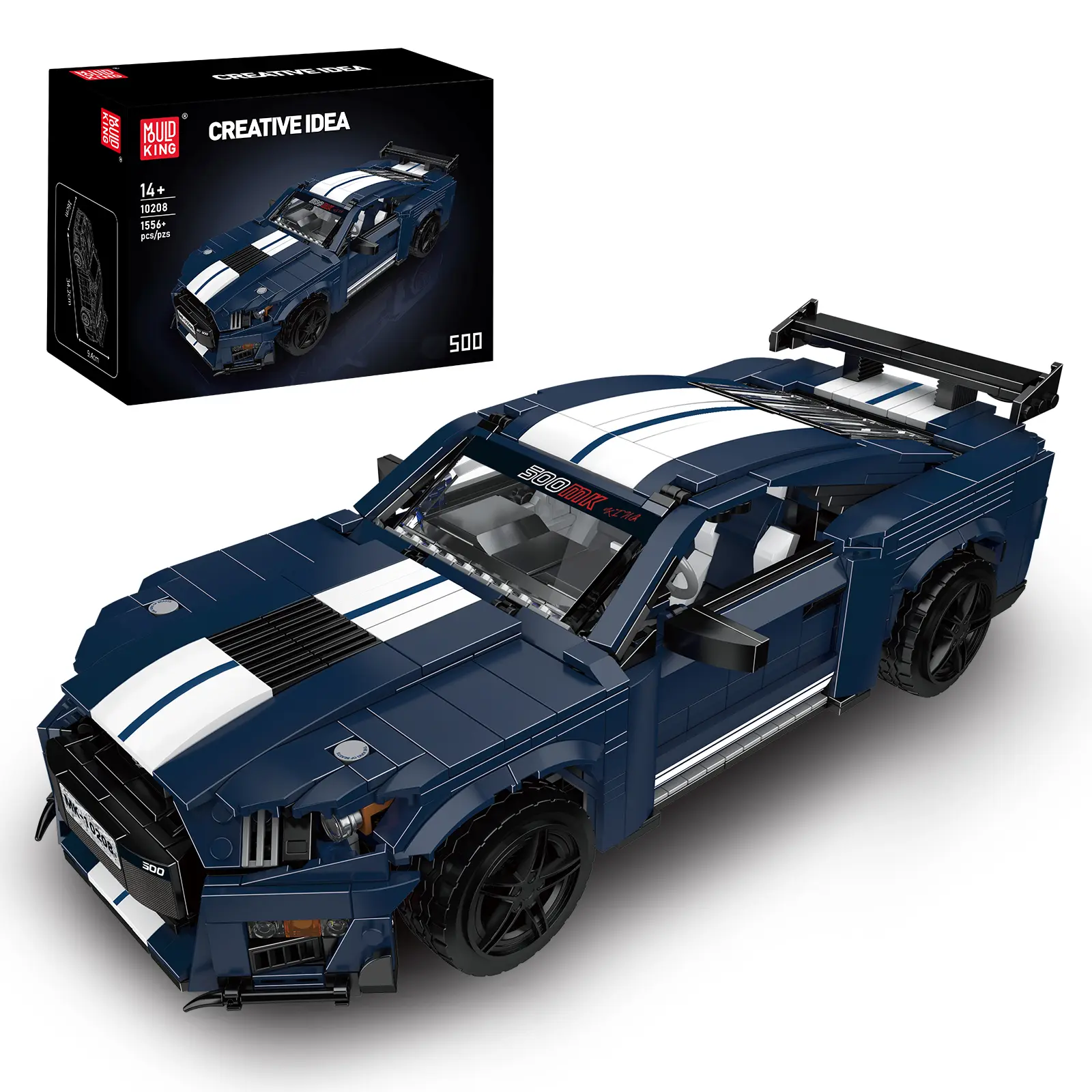 Mould King 10208 Blue Sports Car/Supercar Building Block Toy – Static Model for Collection summerwins