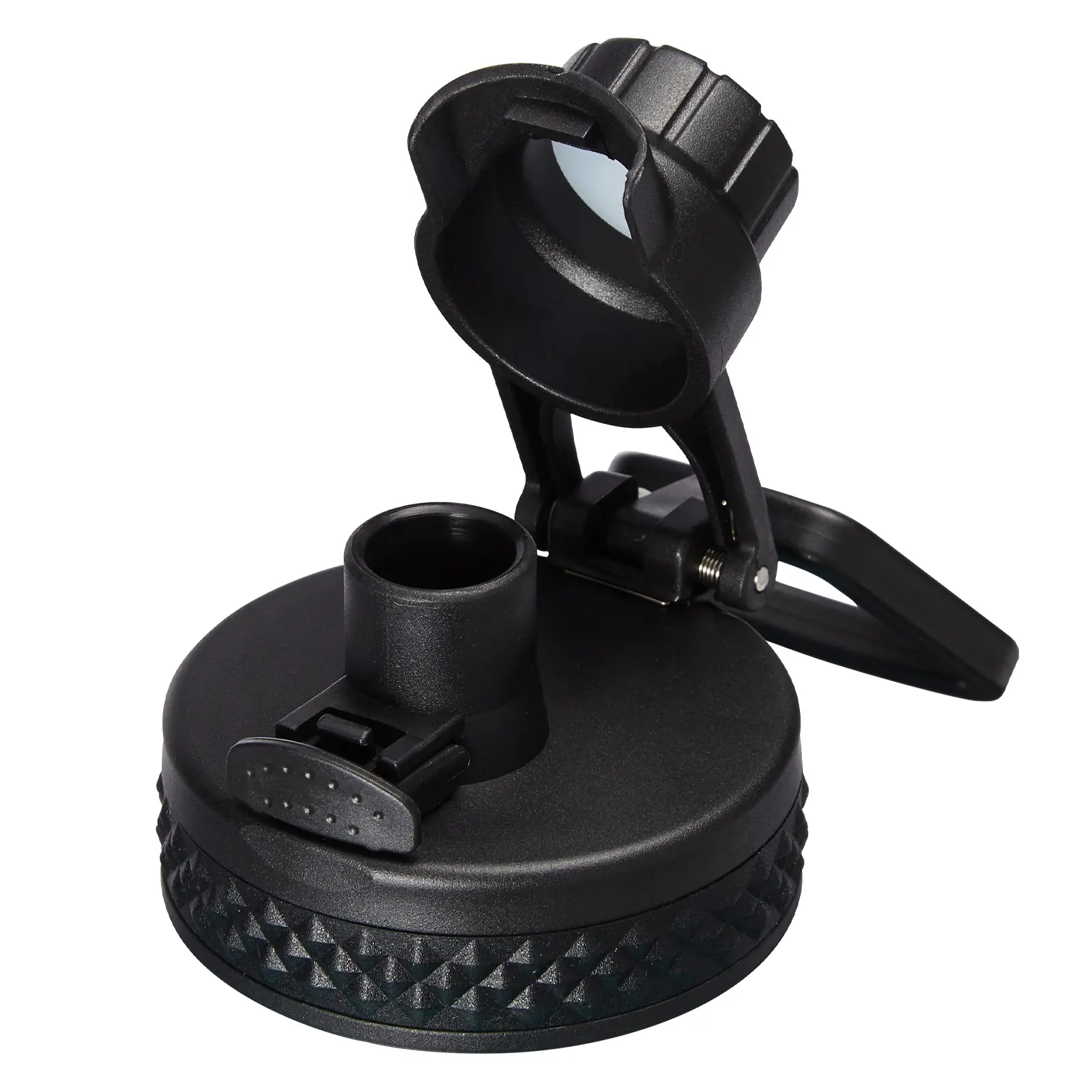 Auto Spout Button Lock Seal Lid - 2.22 in Wide Mouth Water Bottle Replacement Flip Lid, Food Grade Leakproof Outdoor Accessory with Big Easy-Carry Handle