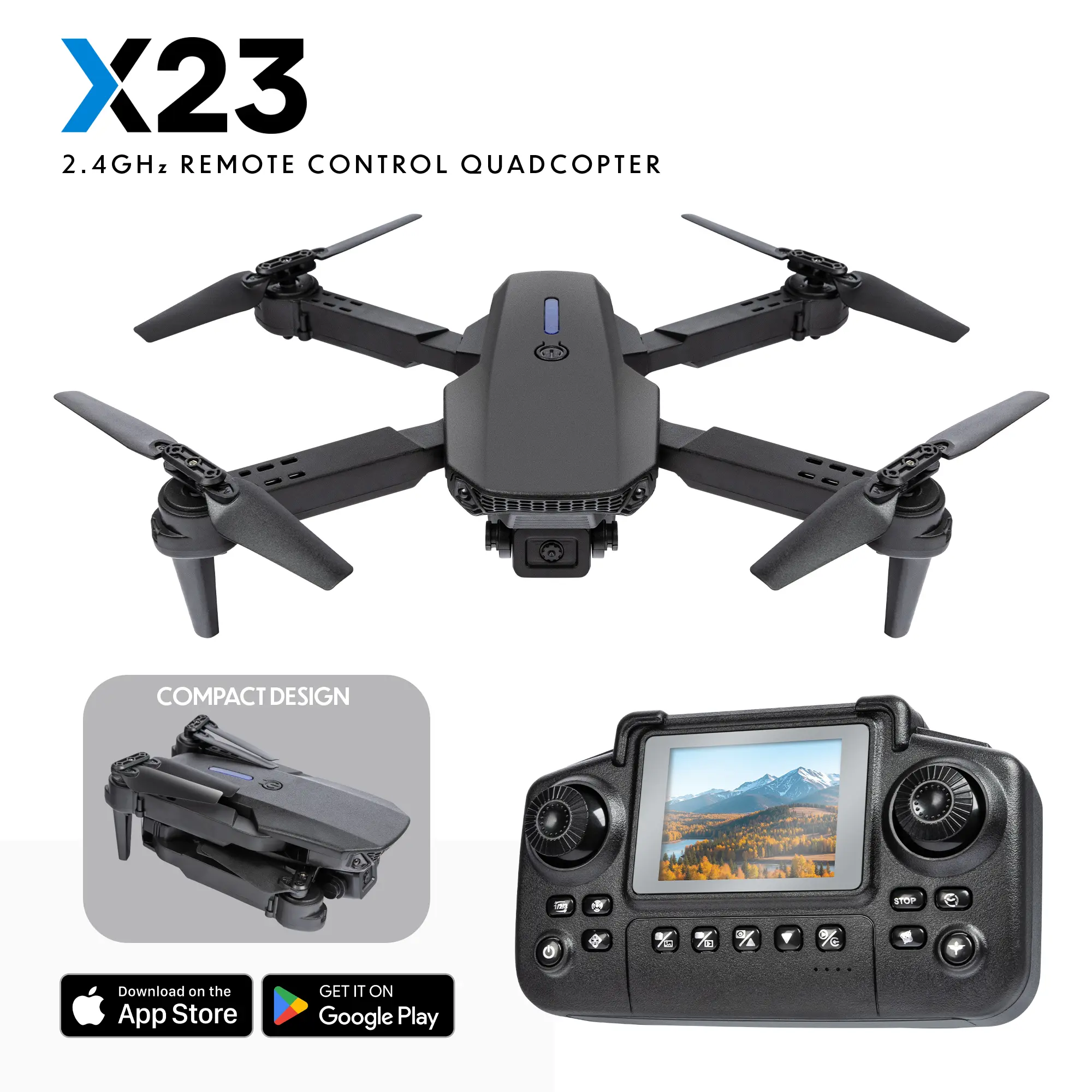 X23 Live Feed Drone 2.4Ghz Remote Control Quadcopter