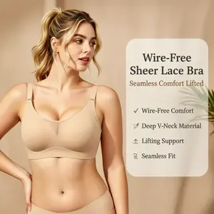 ROSEE Breathable mesh wireless bra - a wire-free seamless bra with adjustable straps Lightweight and breathable this supportive summer bra is invisible under tight clothing providing a seamless and comfortable fit with natural lift and no bounce