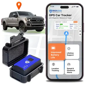 Brickhouse Car Trackers for Your Vehicle - Spark Nano 7 GPS Tracker with Magnetic Waterproof Case - Hidden Real-Time 4G LTE Vehicle Finder - GPS Tracking Device for Cars & More - Subscription Required