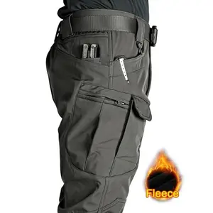 Waterproof Tactical Pants - Fleece-Lined, Windproof, and Breathable for Men's Outdoor Winter Adventures - Warm, Durable, and Comfortable Winter Wear Menswear Pocket