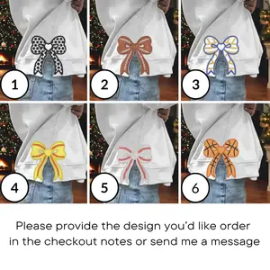 Bundle Sport Side Bow Applique Sweatshirt, Side Bow Machine Embroidery Designs Wide Ribbon Sports Girly Bow Sweatshirt