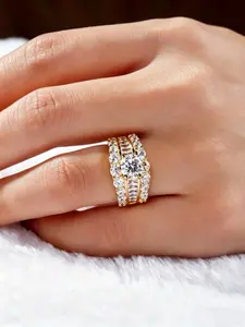 Luxurious Micro Pave Bridal Ring - 6-Prong Setting | Elegant Luxury Engagement Wedding Party Ring Jewelry for Women, Beautiful Rings, Valentine's Day & Holiday Celebrations, Fashion Engagement Rings