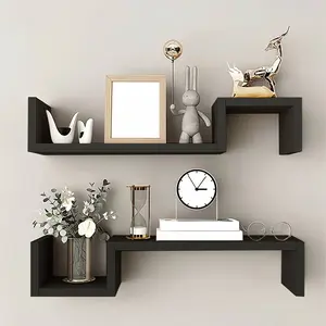2-Pack Creative Floating Shelves 22.8''x 3.9''x 4.72'', Wall Divider, Reinforced Boards, Strong Load-Bearing, Easy to Install, Suitable for Bedroom, Living Room, Bathroom, Dining Room, etc., Valentine's Day/New Year/Mother's Day Gift