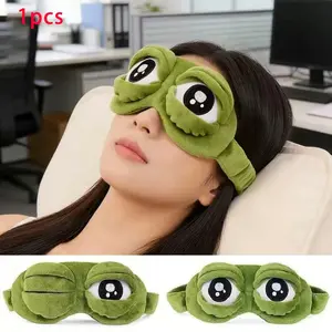 Cute Frog Sleep Eye Mask, Soft Comfortable Eyemask, Napping Power Outage Sleep Eye Mask, Travel Essential, Sleeping Mask, 1pc